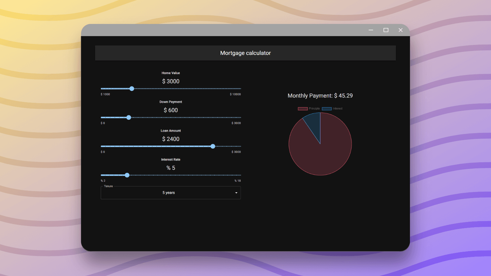 Mortgage calculator